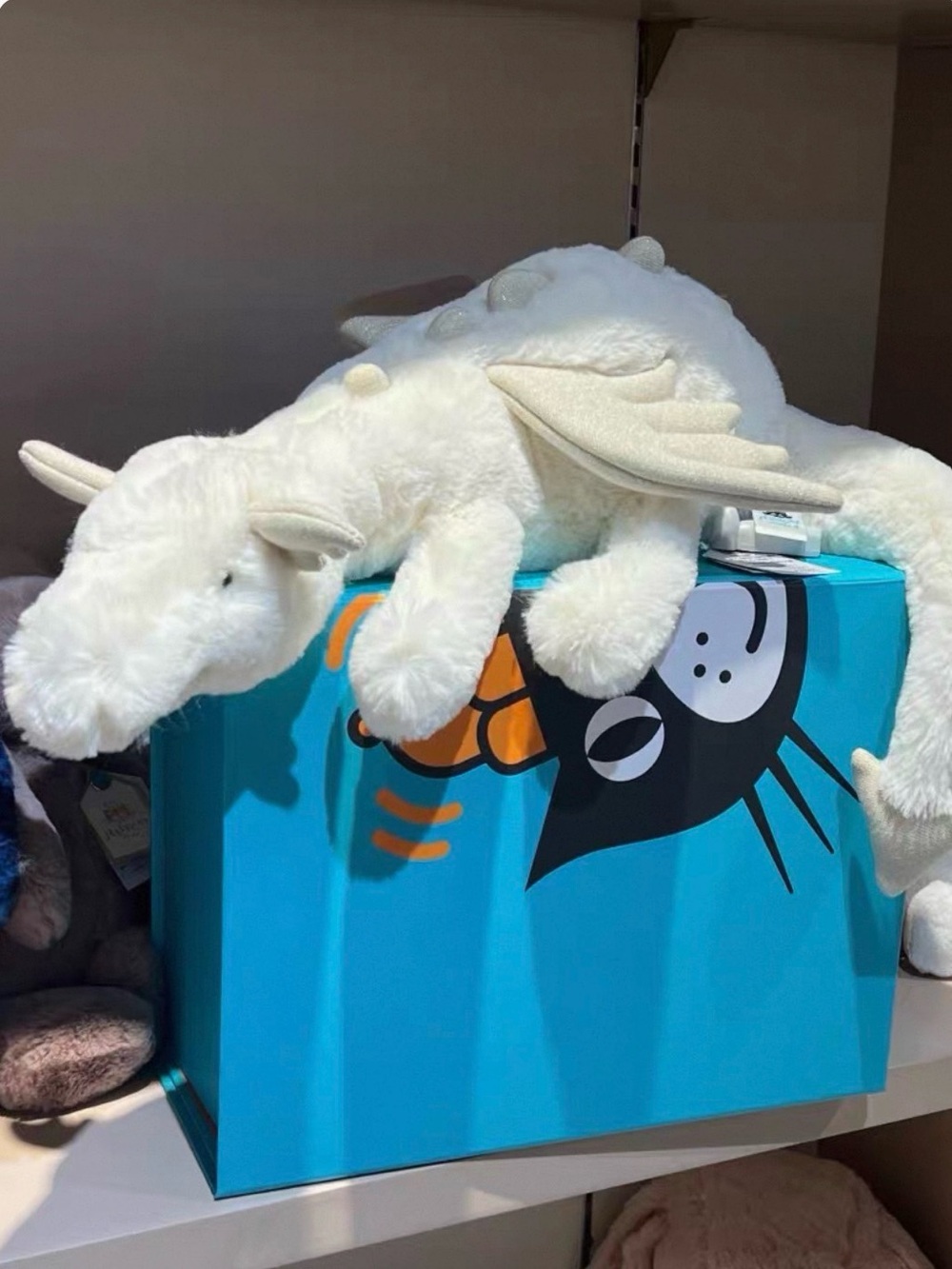 Jellycat Cream Plush Dragon with Wings